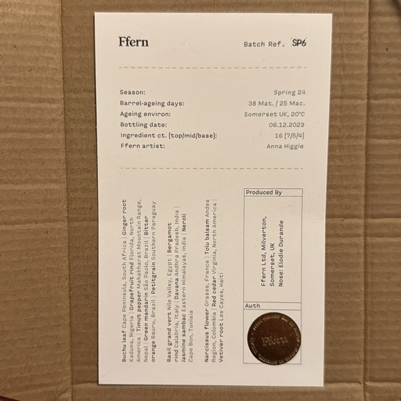 Ffern Spring 24 perfume - Picture 4 of 5